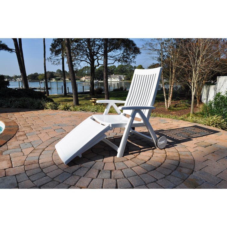 Kettler roma folding best sale lounger in white resin